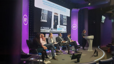 (L-R): Amelia Womack, Alan Simpson, Leslie Hook, Kwasi Kwarteng, Lord Fox and BT's head of environmental sustainability Gabrielle Giner